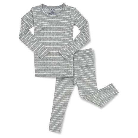 Size 7 Grey Ribbed Pajamas