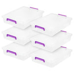 6 IRIS Qt. Plastic Craft Storage Container Bins with Lids