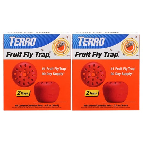 4-Pack Fruit Fly Traps with 6-Month Supply