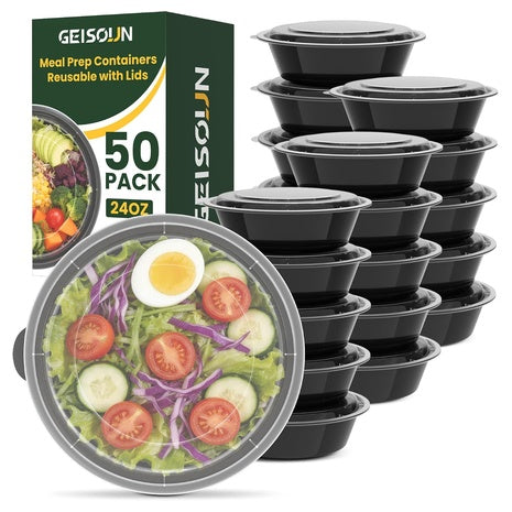 50-Pack Meal Prep Containers with Lids