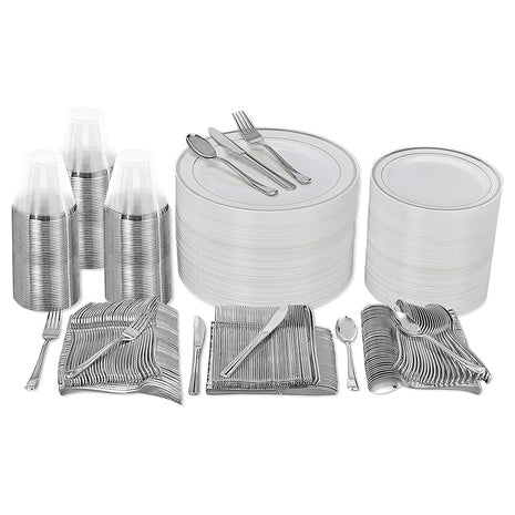 600-Piece Disposable Dinnerware Set