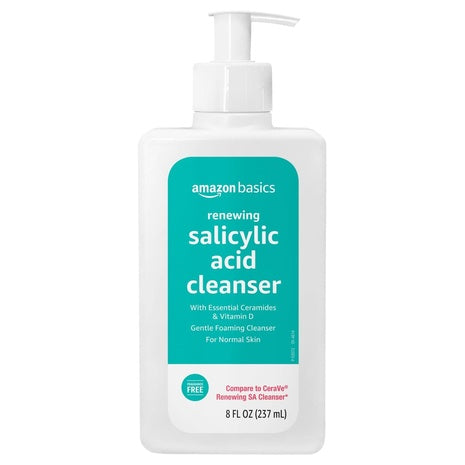 8oz Amazon Basics Renewing Salicylic Acid Cleanser Face Wash w/ Ceramides & Vitamin D