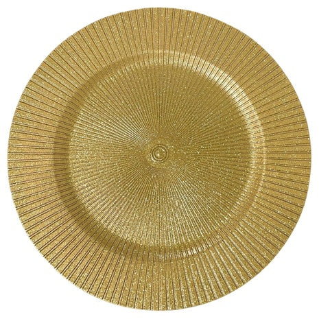 12-Pack 13” Gold Charger Plates (3 Styles)