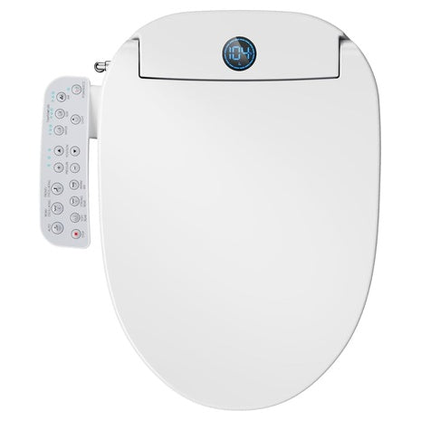 Electric Heated & Warm Air Dryer Elongated Bidet Toilet Seat