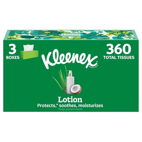 Targeted: 9 Boxes Kleenex Lotion Tissues