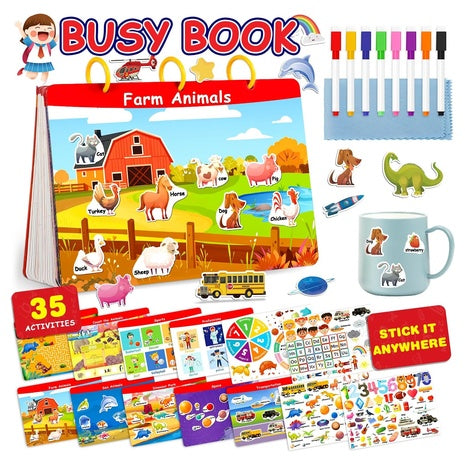 Montessori Preschool Workbook Activity Binder Book