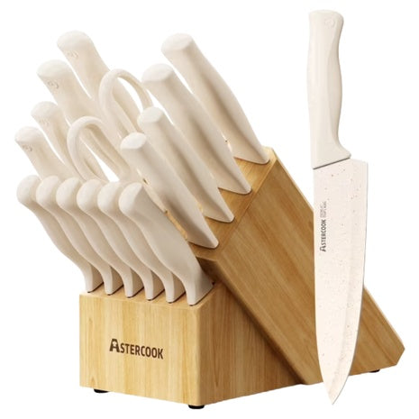 17-Piece Astercook Kitchen Knife Set