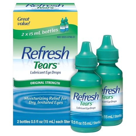 2-Count 0.5-Oz Refresh Tears Lubricant Eye Drops