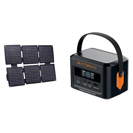 Wattbricks Portable 100W Power Station And Solar Panel Bundle