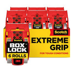 6 Rolls of Scotch Box Lock Extreme Grip Shipping & Packing Tape