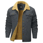 Flygo Men's Winter Sherpa Lined Fleece Trucker Jacket