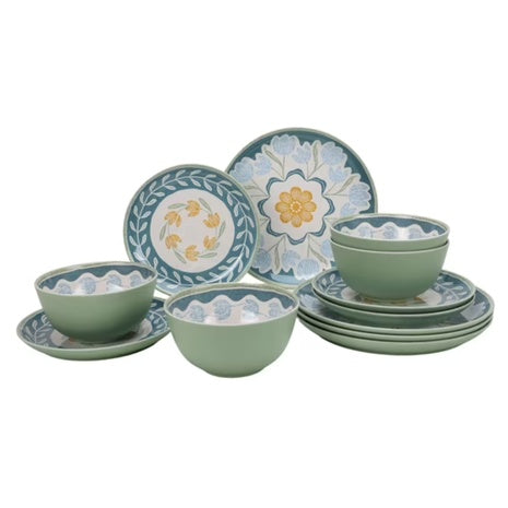 12-Piece Better Homes & Gardens Bamboo Melamine Dinnerware Set (Various)