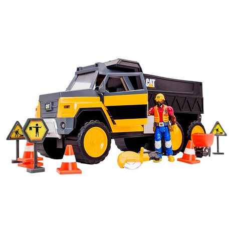 18-Piece Cat Construction Workforce Hauler Action Set