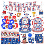 161-Piece Baseball Birthday Party Decorations