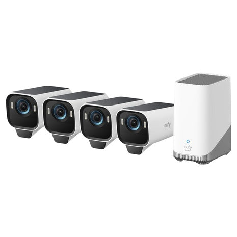 Eufy Security eufyCam S3 Pro Solar Camera Outdoor Wireless 4-Cam Kit