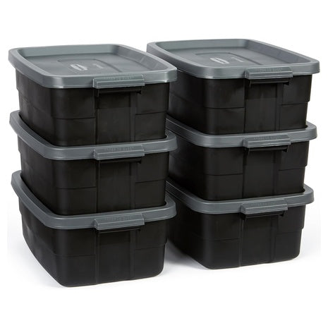 6-Pack Rubbermaid 10-Gallon Storage Totes With Lids