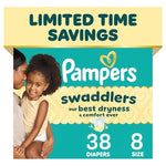 38 Pampers Swaddlers Size 8 Diapers