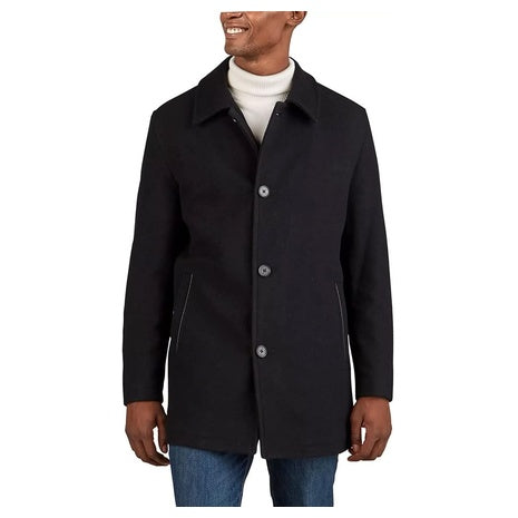 Cole Haan Men's Button Up Wool Plush Car Coat (M & L)
