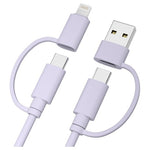4-in-1 6.6' USB-C Charging Cable W/ USB-A/Lightning Adapter