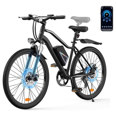 HopCycle Electric 750W Peak Motor Mountain Bike (Black)