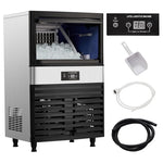 Commercial Ice Maker 90 Lbs/24H with 33-Lb Storage