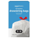 50-Count Flextra Tall Kitchen Drawstring 13-Gallon Trash Bags