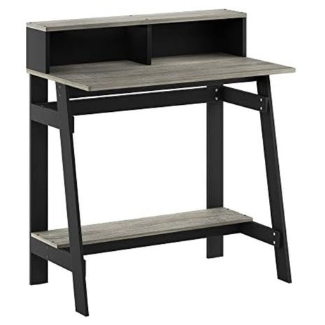 Furinno 14054BK/GYW Simplistic A Frame Computer Desk