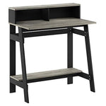 Furinno 14054BK/GYW Simplistic A Frame Computer Desk