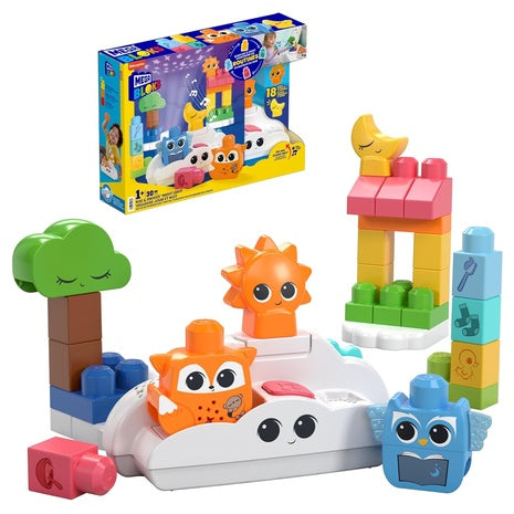 Mega Bloks Fisher-Price Rise & Snooze Night Light Building Blocks Toy