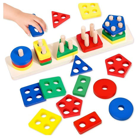 BOGO! 2 Montessori Wooden Shape Sorter Toys