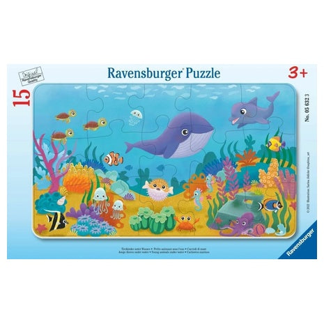 Young Animals Under Water Frame Puzzle