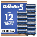 Targeted: 12-Pack Gillette 5 Men's Razor Blade Refills
