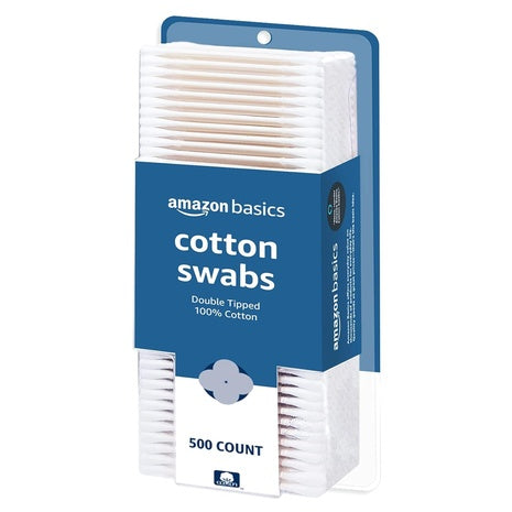 500 Amazon Basics Cotton Swabs