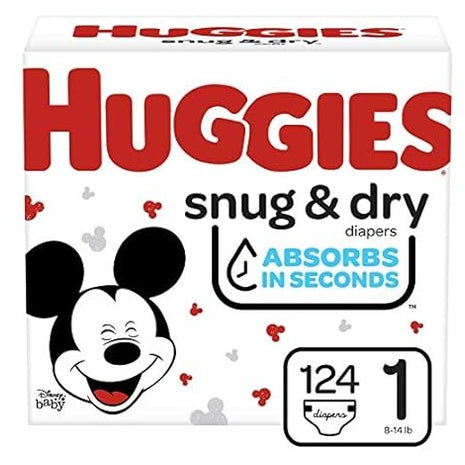 124 Huggies Snug & Dry Diapers