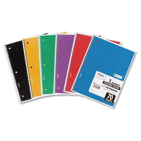 ‌6 Mead Spiral Notebooks