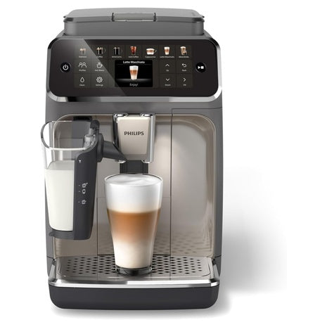 Philips 4400 Series Fully Automatic Espresso Machine With LatteGo Milk System And Integrated Grinder