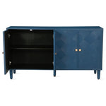 Merax 59.8" Wood Sideboard Buffet Cabinet With Storage Doors (Navy Blue)