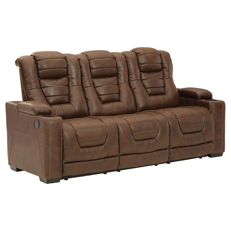 Signature Design by Ashley Faux Leather Power Reclining Sofa