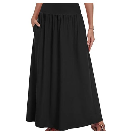 Women’s Flowy Maxi Skirt With Pockets (7 Colors)