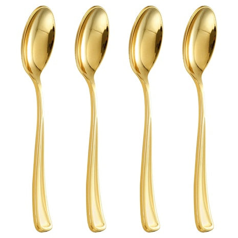 600 Gold Plastic Disposable Spoons