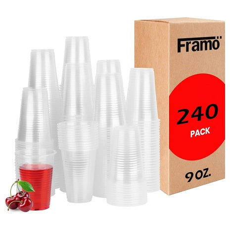 240 Pack Of 9 Oz Plastic Disposable Cups