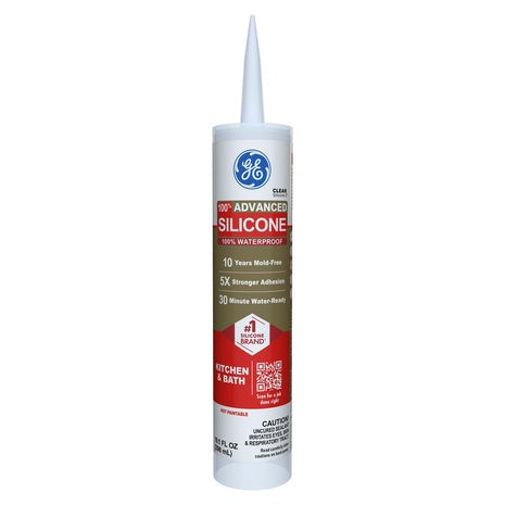 GE Advanced Clear Kitchen & Bath Silicone 2 Caulk