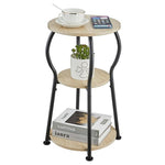 3-Tier Round End Table