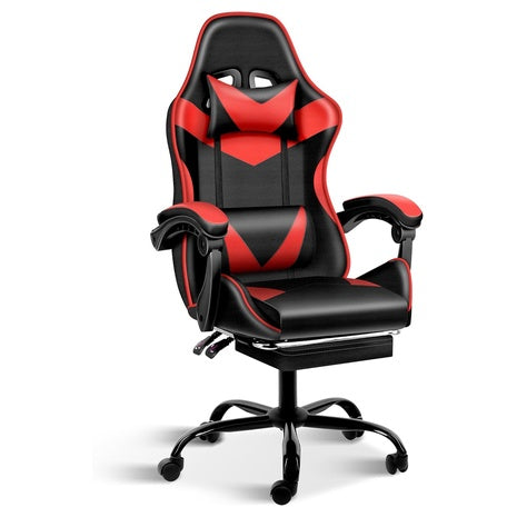 Gaming Chair w/ Footrest & Lumbar Support