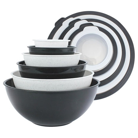6 Mixing Bowls With Lids