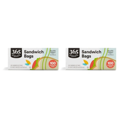 200-Ct Double Zipper Sandwich Bags