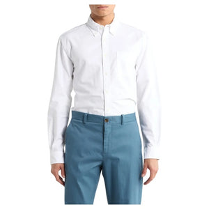 Men's Oxford Long Sleeve Cotton Button-Down Shirt