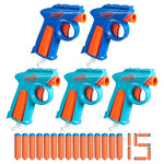 5 Nerf N Series Flex Blasters with 15 Darts