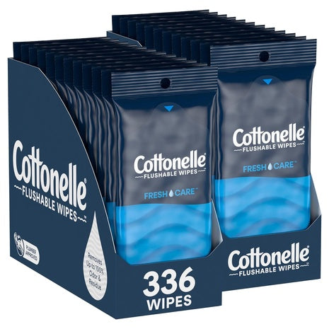 336 Cottonelle Fresh Care On-The-Go Flushable Wet Wipes