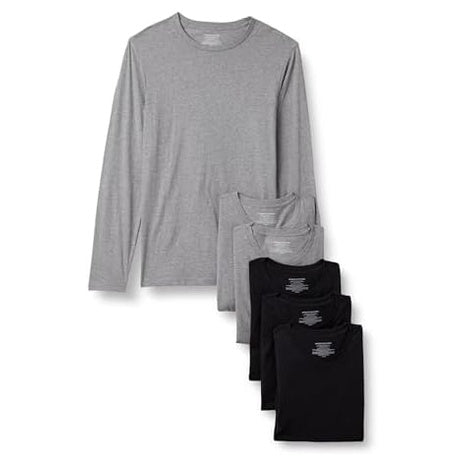 6-Pack Amazon Essentials Men's Slim Fit Cotton Crew Neck Undershirts
